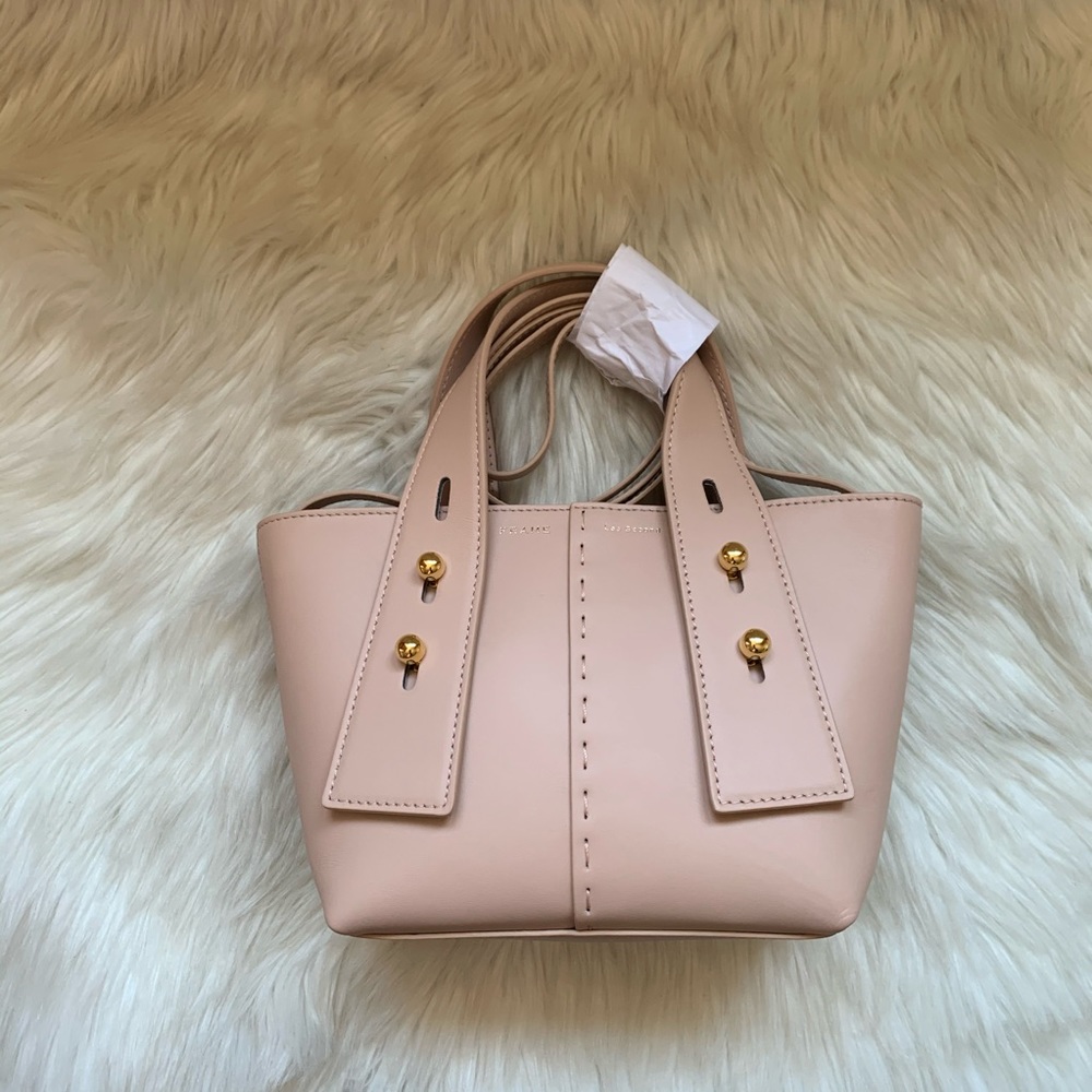 New! FRAME Les Second Crossbody Pink Tote Bag - Picture 3 of 8